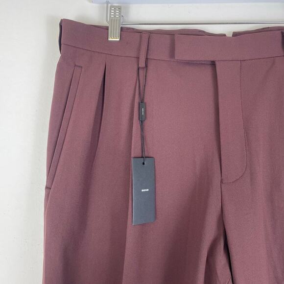 Sene Men’s Soho FlexTech Pants in Maroon Stretch 35x31 - Picture 3 of 6